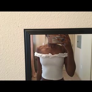 White off the shoulder